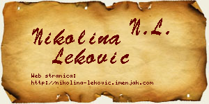 Nikolina Leković vizit kartica